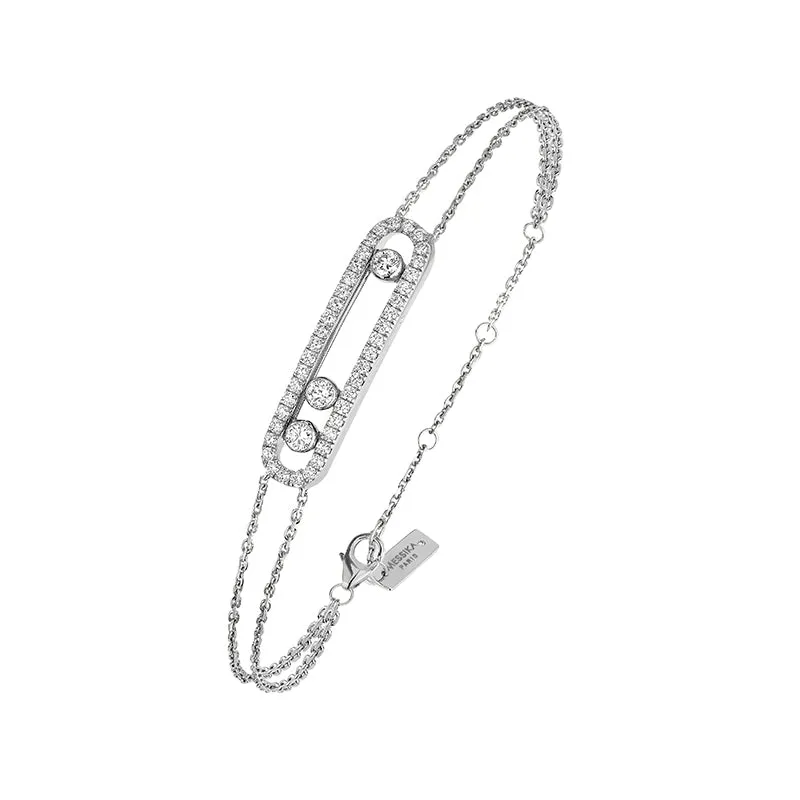 Messika Move Classic Pave 18ct White Gold 0.65ct Diamond Bracelet