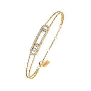 Messika Move Classic Pave 18ct Yellow Gold 0.65ct Diamond Bracelet