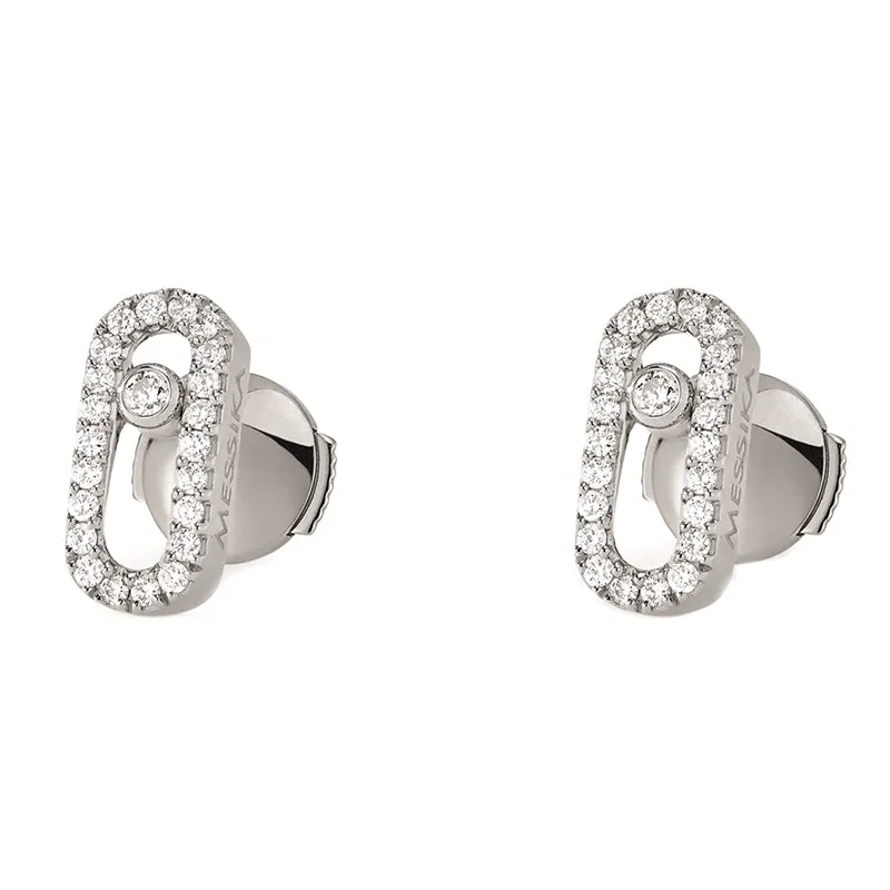 Messika Move Uno 18ct White Gold 0.18ct Diamond Stud Earrings