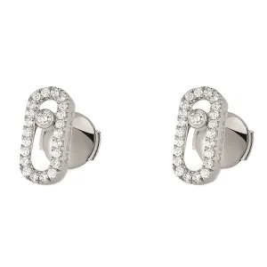 Messika Move Uno 18ct White Gold 0.18ct Diamond Stud Earrings