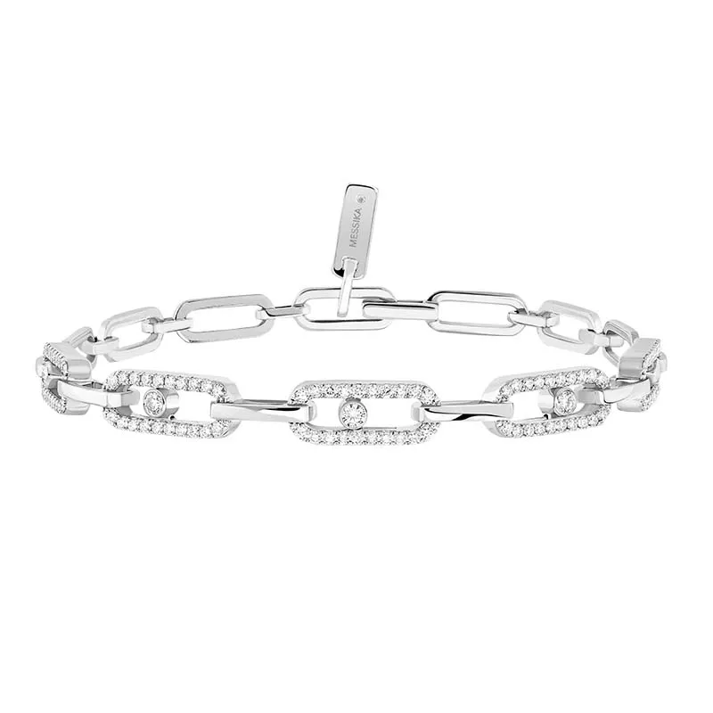 Messika Move Uno 18ct White Gold Diamond Multi Bracelet