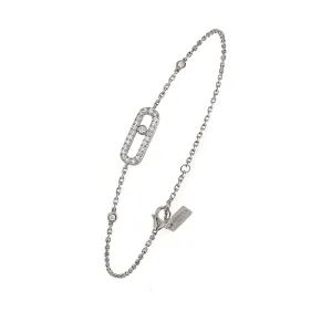 Messika Move Uno Pave 18ct White Gold 0.20ct Diamond Bracelet