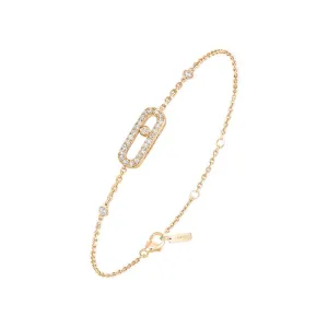 Messika Move Uno Pave 18ct Yellow Gold 0.20ct Diamond Bracelet
