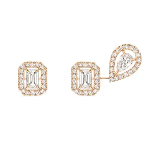 Messika My Twin 1   2 18ct Rose Gold 0.45ct Diamond Stud Earrings
