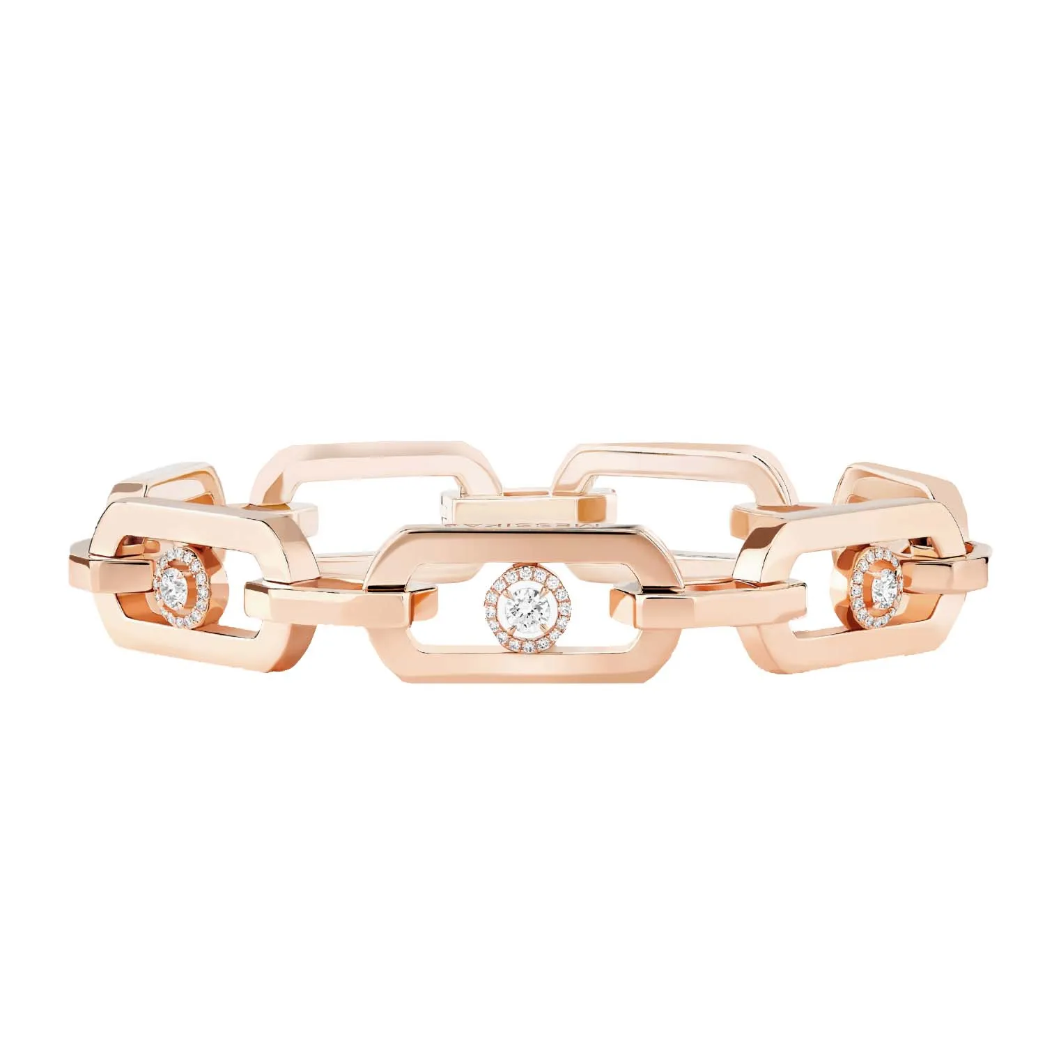 Messika So Move 18ct Rose Gold 0.39ct Diamond Link Bracelet