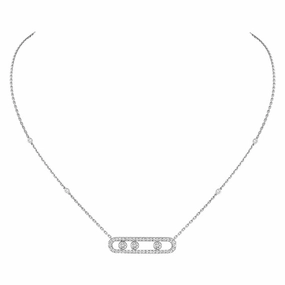 Messika Move 18ct White Gold 0.65ct Diamond Pave Necklace