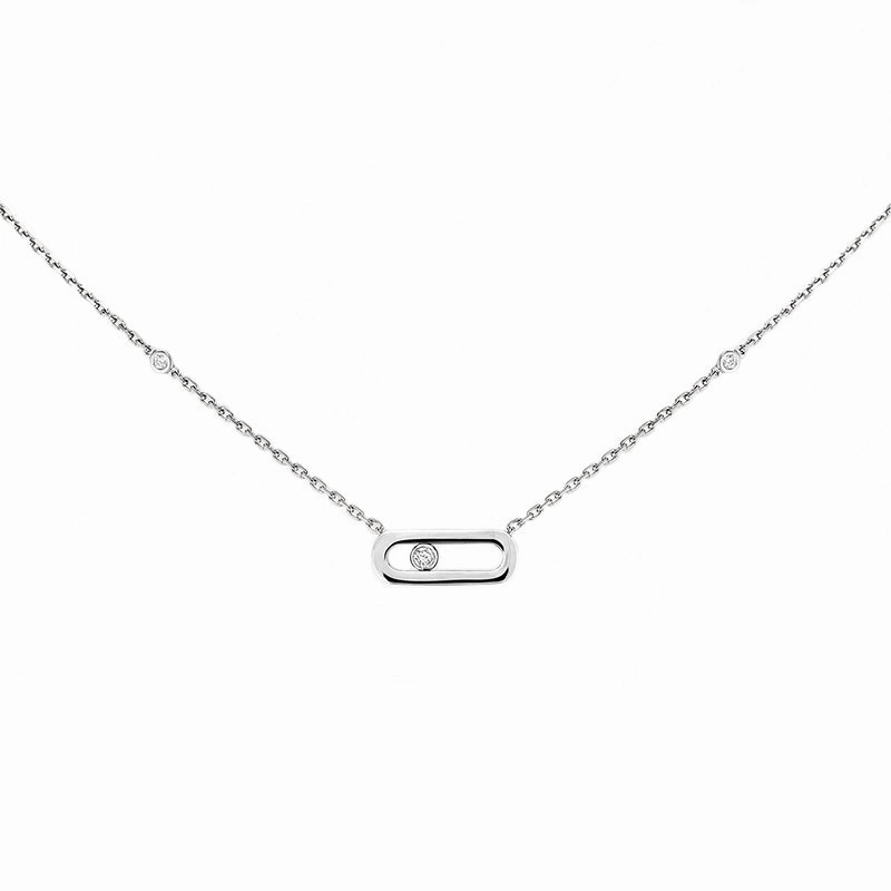 Messika Move Uno 18ct White Gold Diamond Necklace