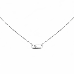 Messika Move Uno 18ct White Gold Diamond Necklace