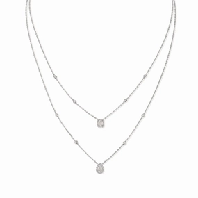 Messika My Twin 18ct White Gold 0.80ct Diamond Two Row Necklace
