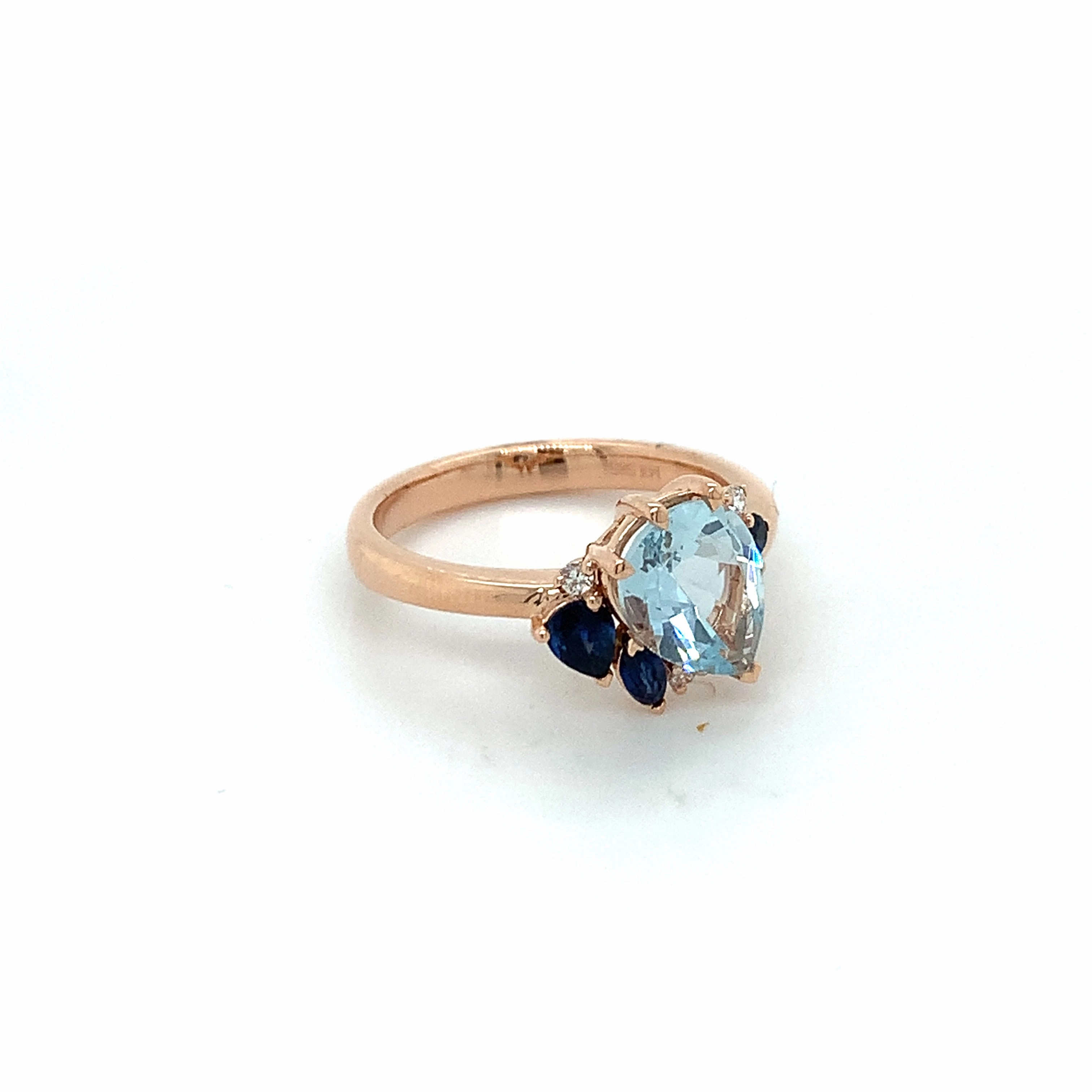 Michelle Sapphire Aquamarine Ring