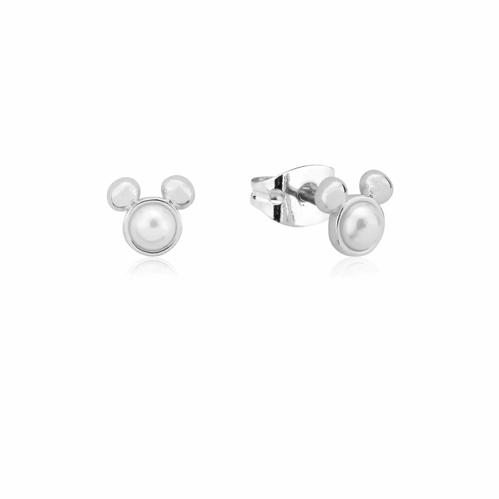 Mickey Mouse Pearl Stud Earrings - 3 colours available