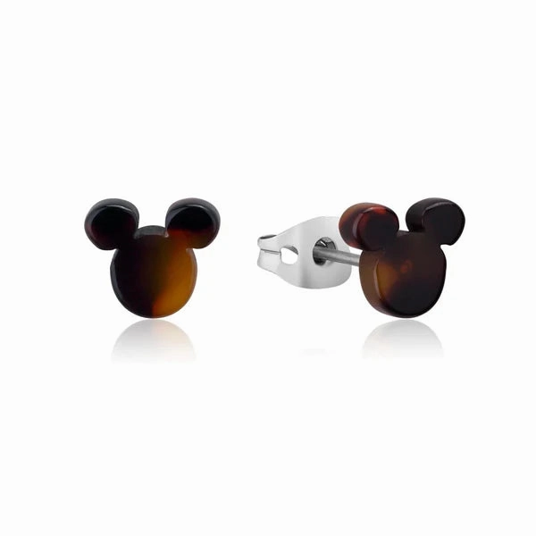 Mickey Mouse Tortoise Shell Acetate - Necklace & Earring