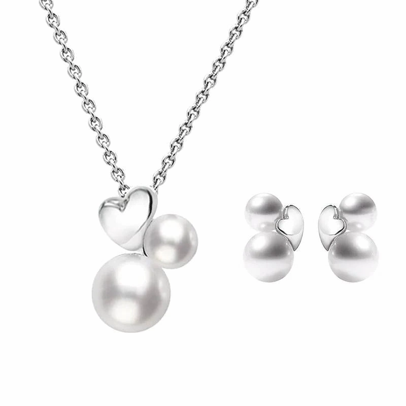 Mikimoto 18ct White Gold Akoya Pearl Two Piece Gift Set