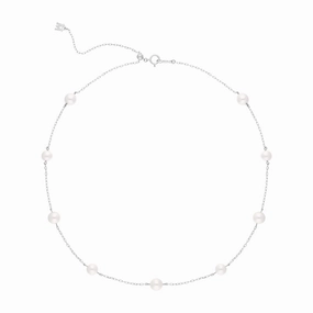 Mikimoto 18ct White Gold White Akoya Pearl Necklace