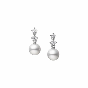 Mikimoto Morning Dew 18ct White Gold Akoya Cultured Pearl Earrings