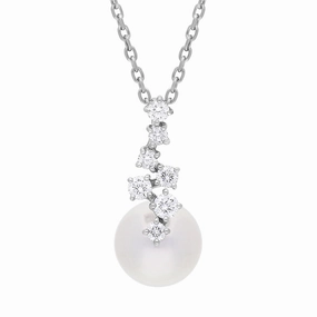 Mikimoto Starry Night 18ct White Gold Akoya Pearl Diamond