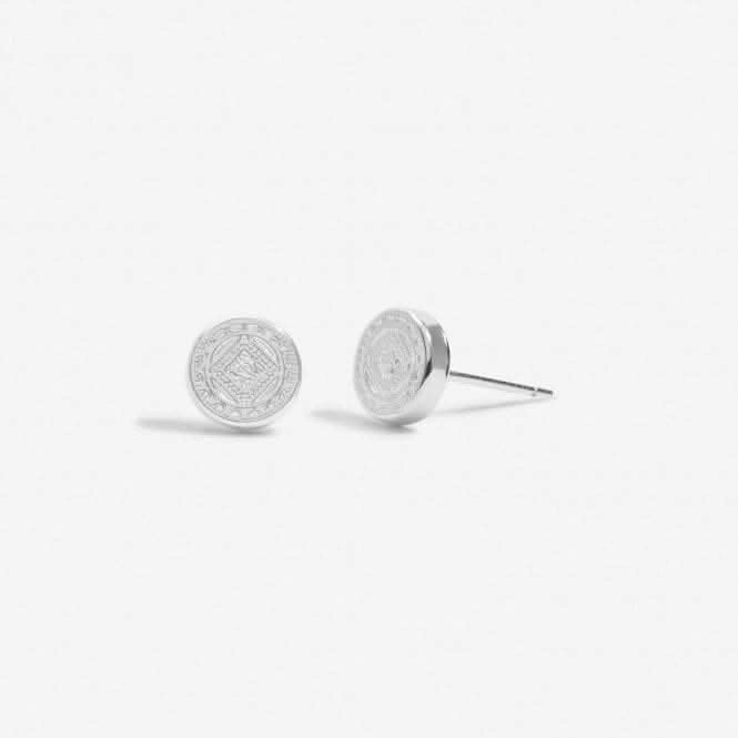 Mini Charms Coin Silver Plated Earrings 7052