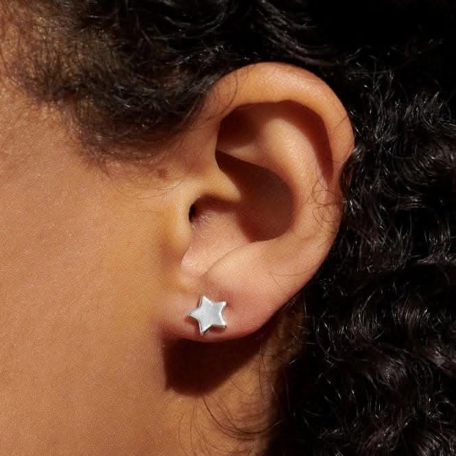 Mini Charms Star Silver Plated Earrings 7053