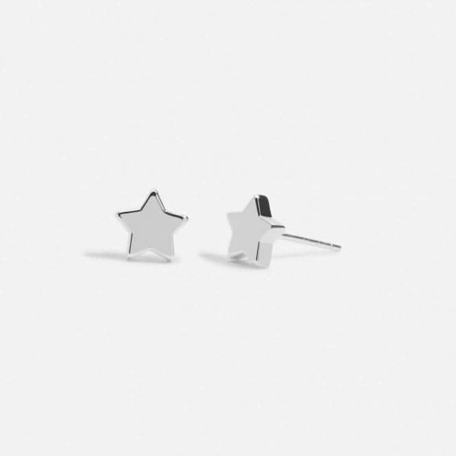 Mini Charms Star Silver Plated Earrings 7053