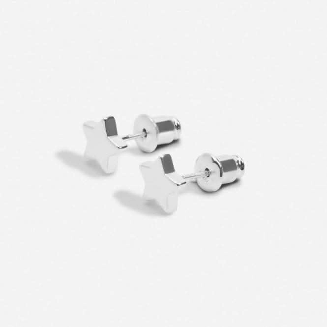Mini Charms Star Silver Plated Earrings 7053