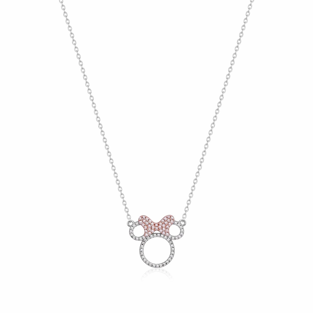 Minnie Mouse CZ Crystal Outline - Necklace & Earring
