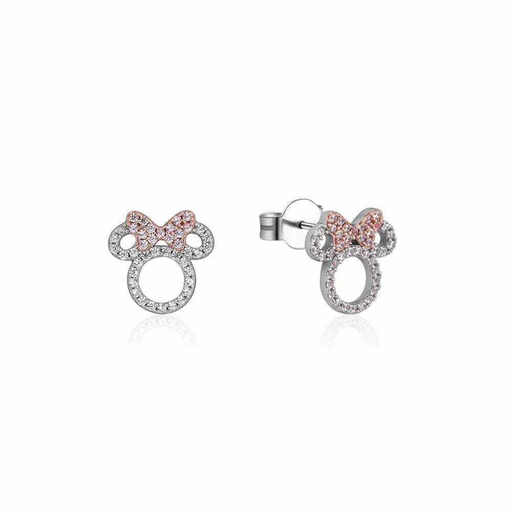 Minnie Mouse CZ Crystal Outline - Necklace & Earring