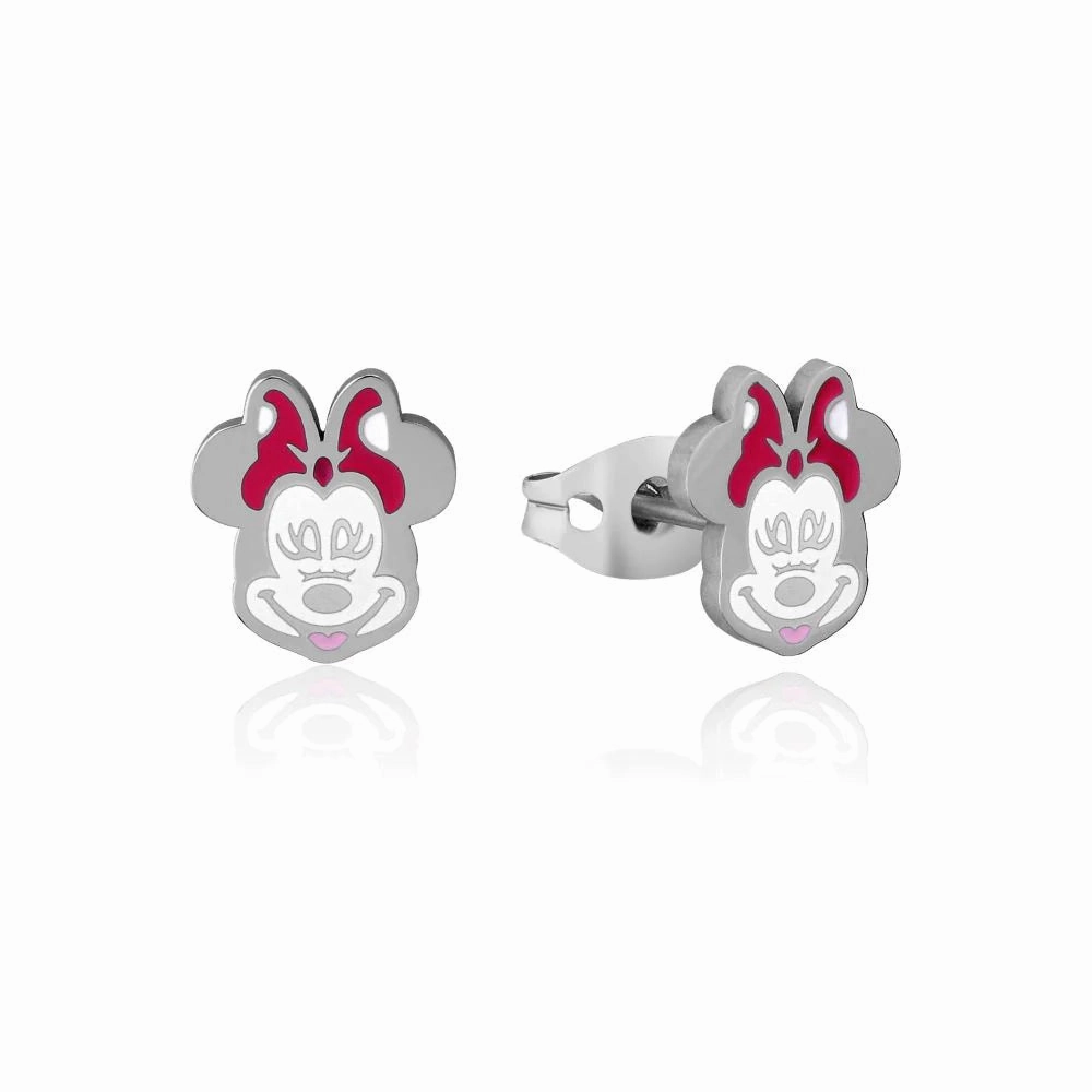 Minnie Mouse Silver Enamel - Necklace & Earring