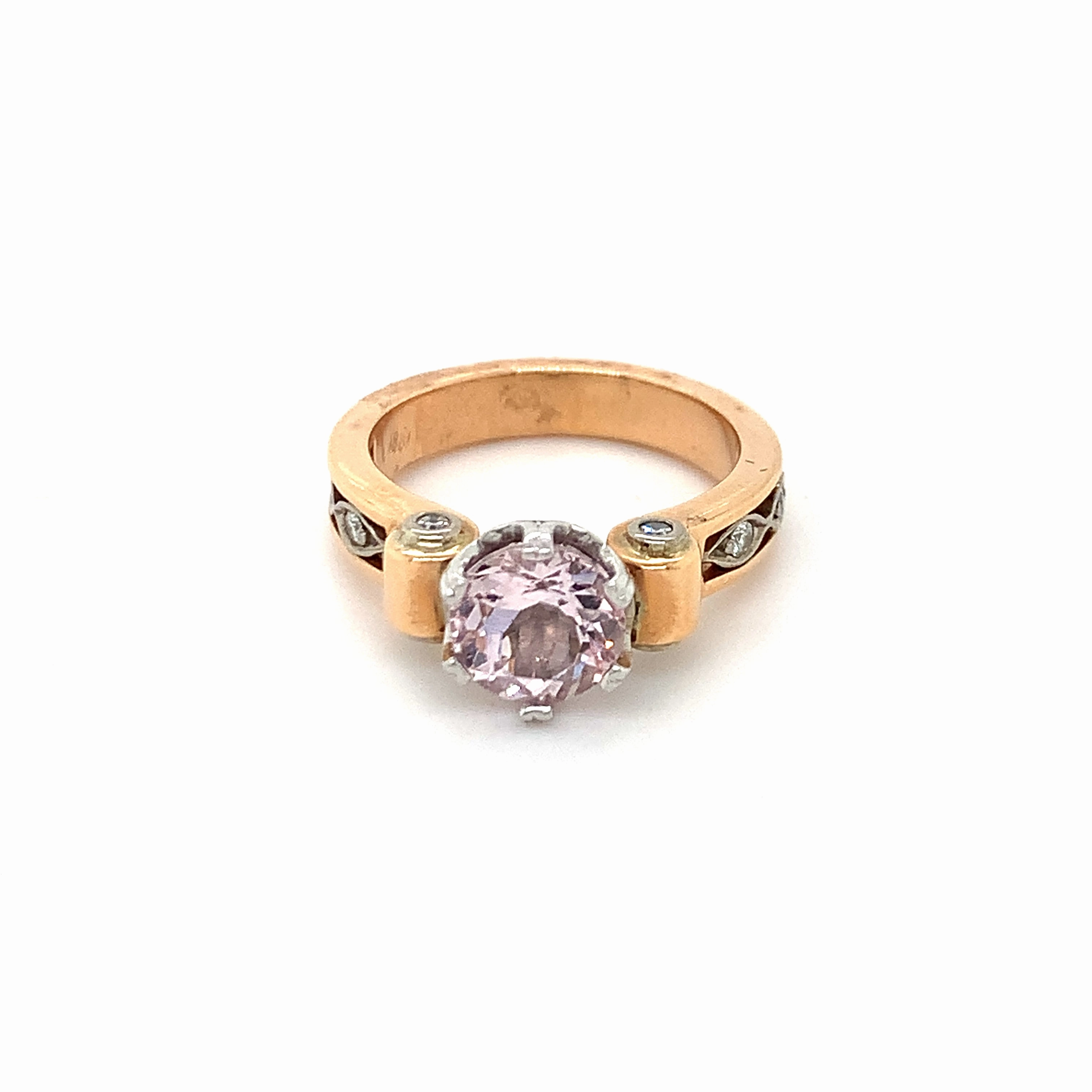 Molly Two Tone Morganite Ring