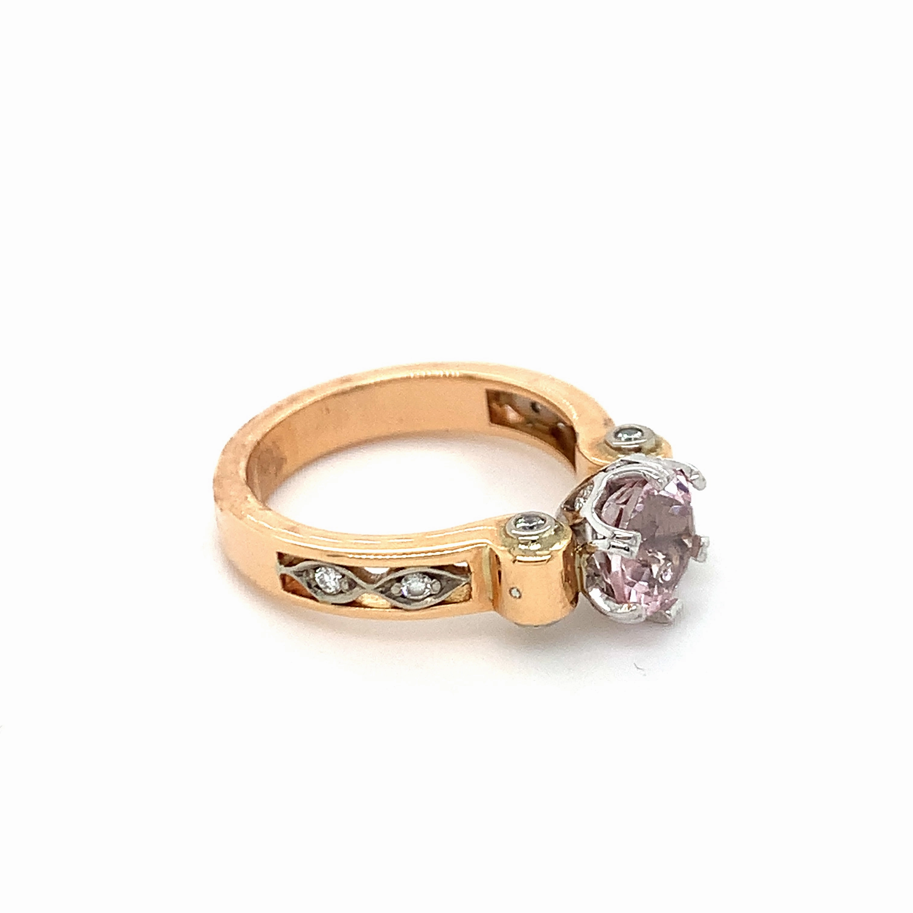 Molly Two Tone Morganite Ring