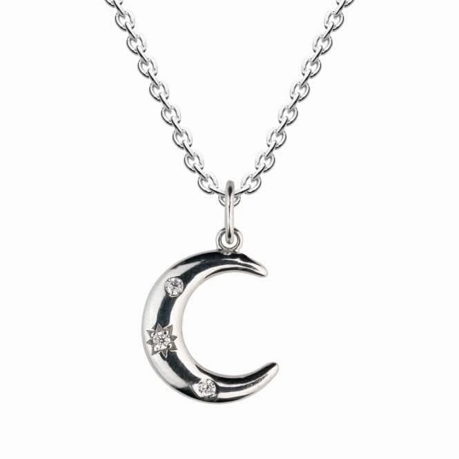 Moon Star set Zirconia Pendant 9443CZ