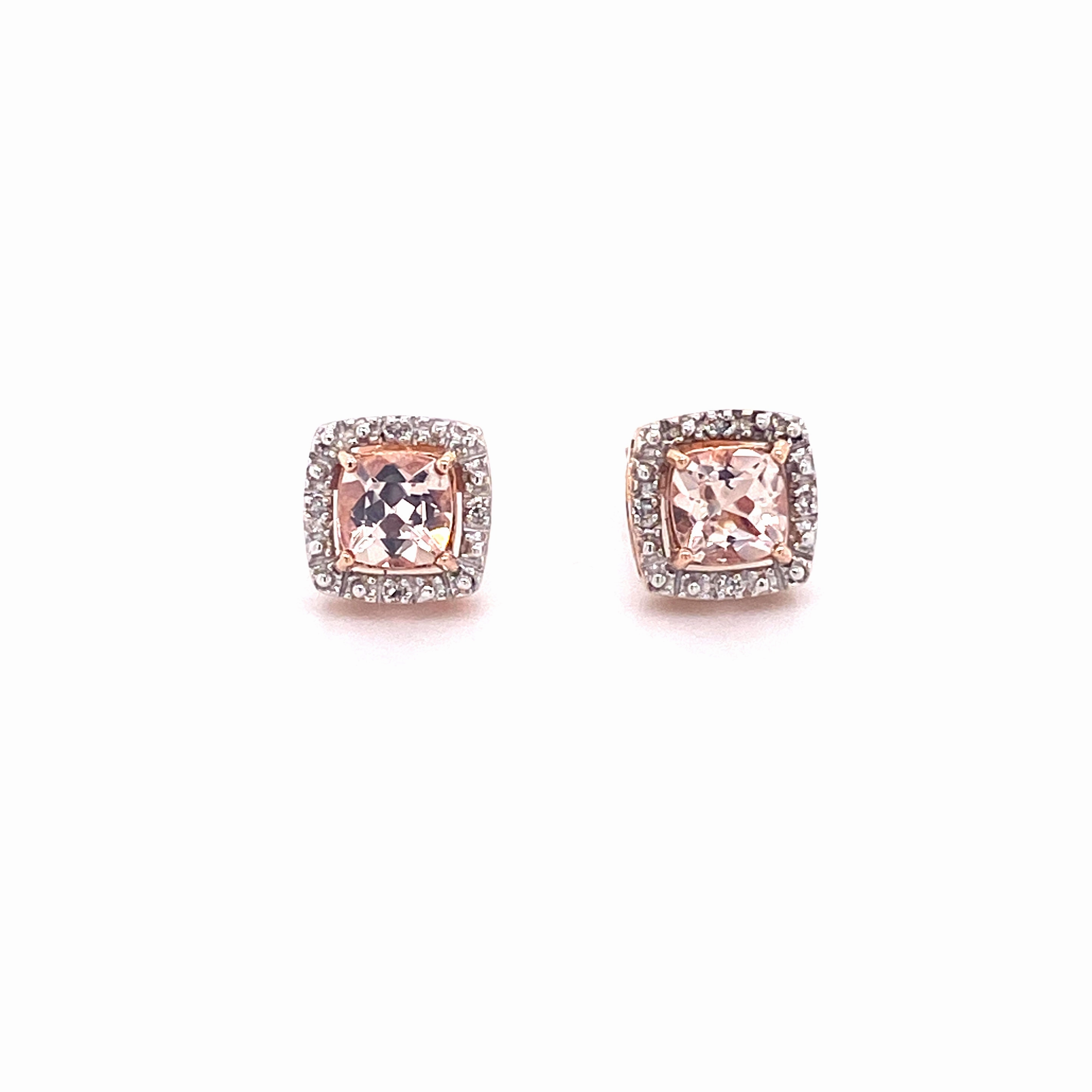 Morganite 9ct Rosegold Earrings