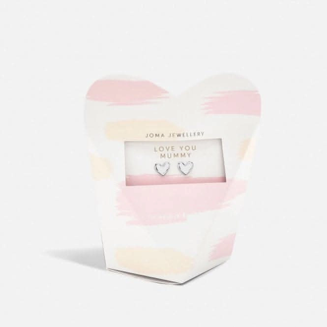 Mother's Day From the Heart Gift Box Love You Mummy Silver Plated Earrings 6961