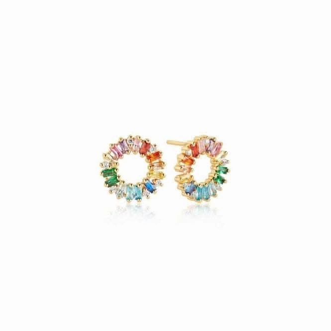 Multicoloured Zirconia Antella Circolo Earrings SJ-E0324-XCZ(YG)