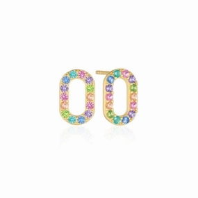 Multicoloured Zirconia Capizzi Earrings SJ-E42208-XCZ-YG