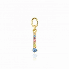 Multicoloured Zirconia Circolo Lungo Earring Charm SJ-CH2373-XCZ-YG