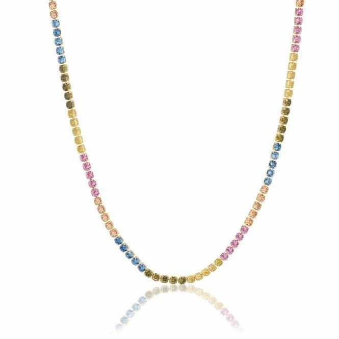 Multicoloured Zirconia Ellera Grande Necklace SJ-N2872-XCZ-YG-38