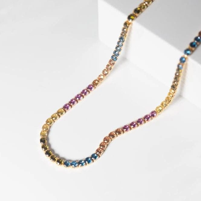 Multicoloured Zirconia Ellera Grande Necklace SJ-N2872-XCZ-YG-38