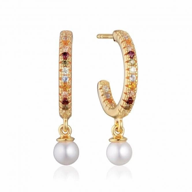 Multicoloured Zirconia Ellera Perla Medio Earrings SJ-E12280-ACZ-SG