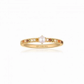 Multicoloured Zirconia Ellera Perla Uno Ring SJ-R12284-ACZ-SG