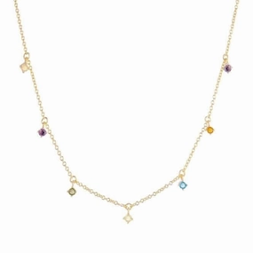 Multicoloured Zirconia Ellera Piccolo Necklace SJ-N12210-ACZ-SG