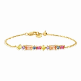 Multicoloured Zirconia Ivrea Bracelet SJ-B12328-XCZ-YG