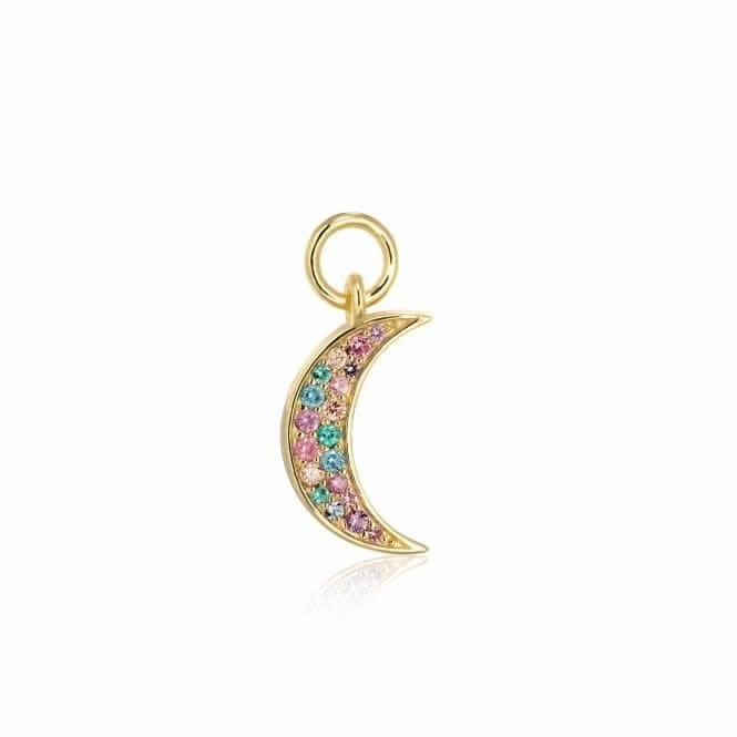 Multicoloured Zirconia Luna Earring Charm SJ-CH2380-XCZ-YG
