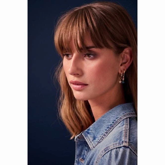 Multicoloured Zirconia Pendolo Tre Earring Charm SJ-CH2374-XCZ-YG