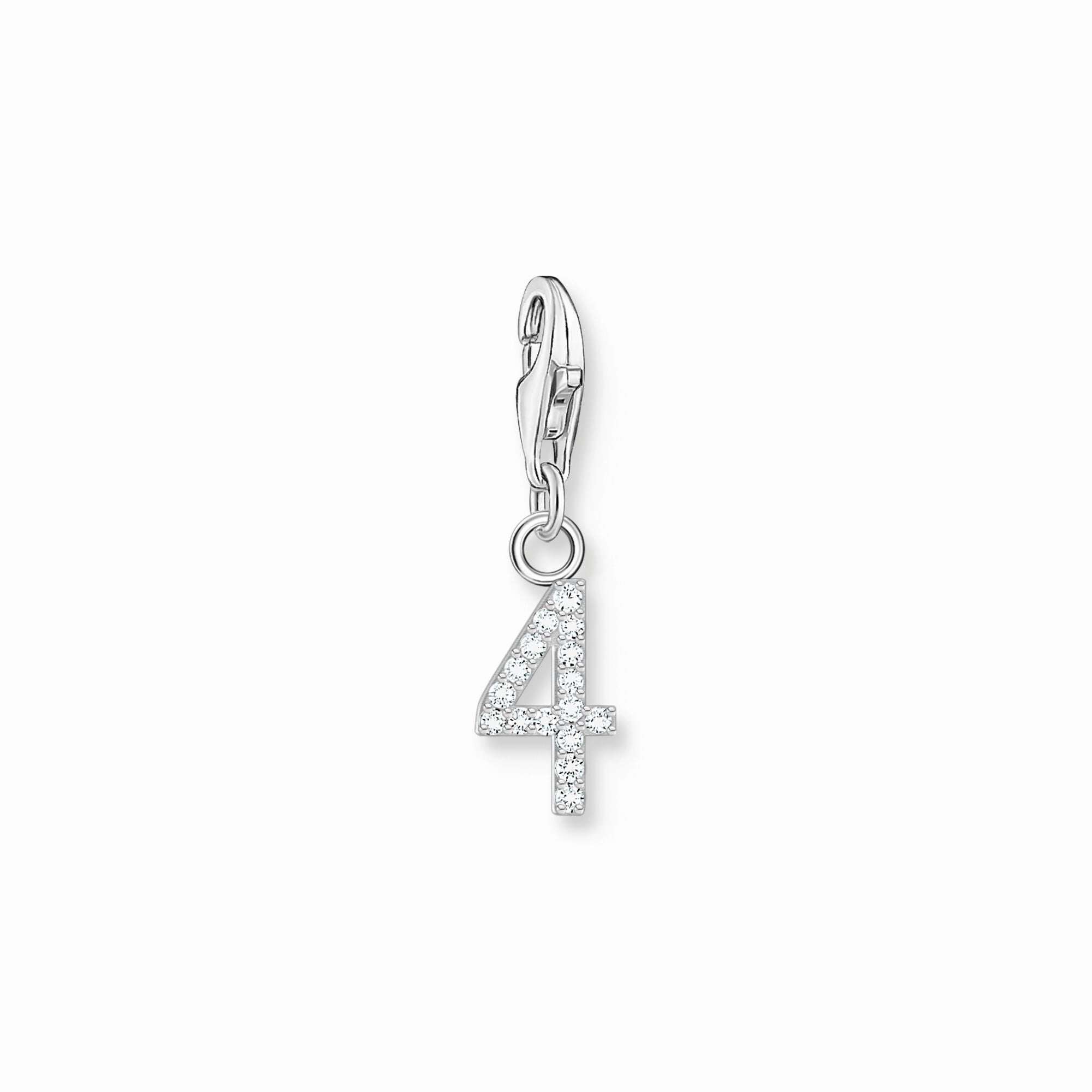 Number 4 silver charm