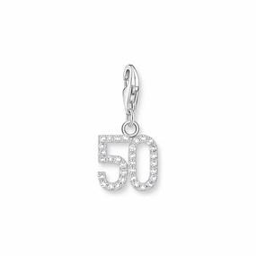 Number 50 silver charm
