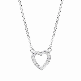 Open Heart Zirconia Necklet 9543CZ