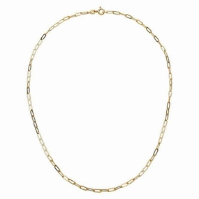 Paperclip Link Chain Gold Plated 18" Necklace 96812GD