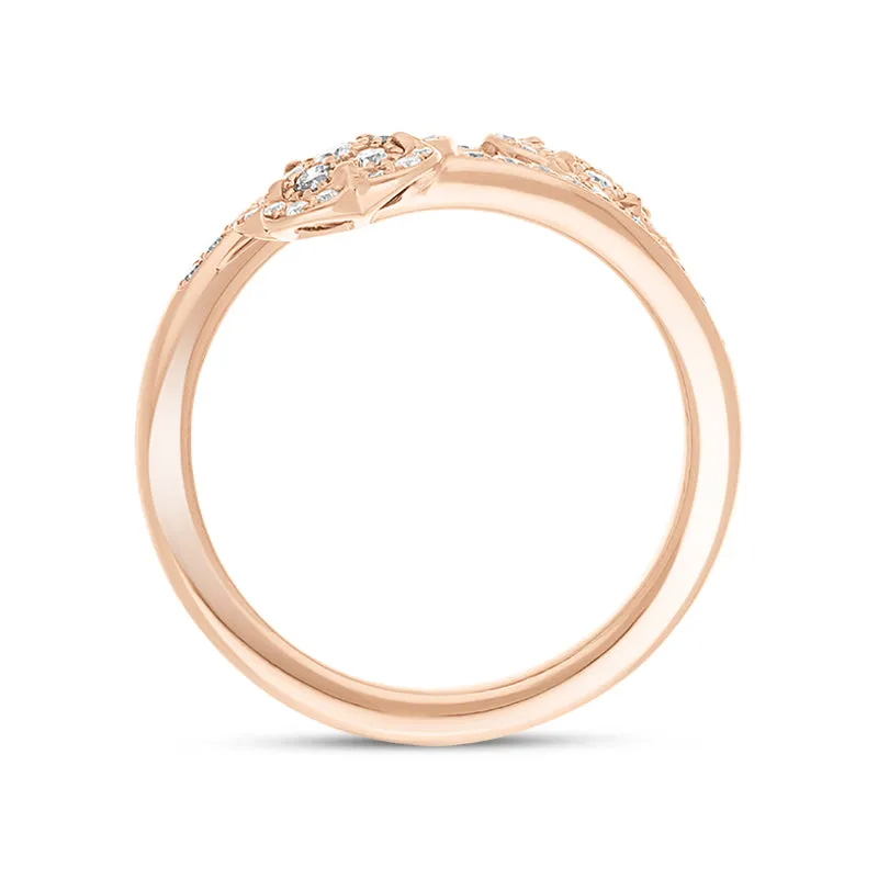 Pasquale Bruni Figlia Dei Fiori 18ct Rose Gold White and Champagne Diamond Flower Ring