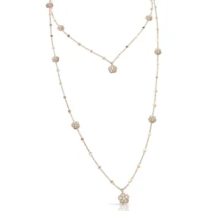 Pasquale Bruni Figlia Dei Fiori 18ct Rose Gold White and Champagne Diamond Sautoir Necklace