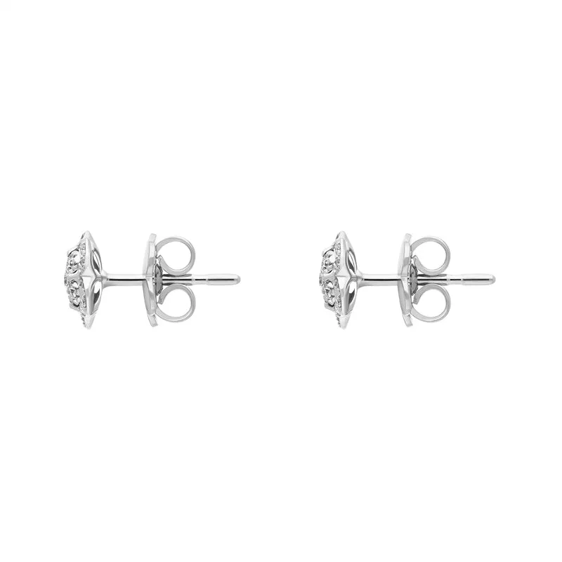 Pasquale Bruni Figlia Dei Fiori 18ct White Gold 0.33ct Diamond Flower Stud Earrings